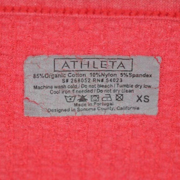 Athleta Speedlight Women's XS Red Scoop Neck Ruched Athletic Tank Top - Picture 6 of 6